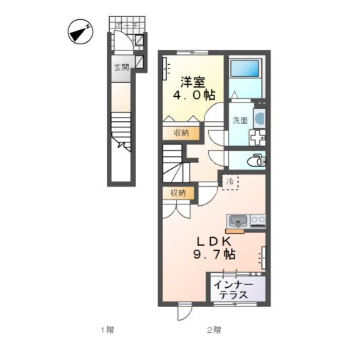阿見町中央５丁目新築アパート（仮の間取り
