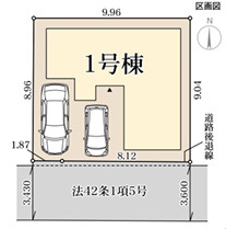 リーブルガーデン松原市東新町1丁目の区画図