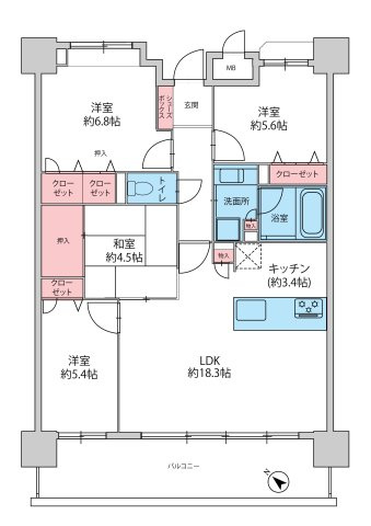ユードリーム吉塚の間取り