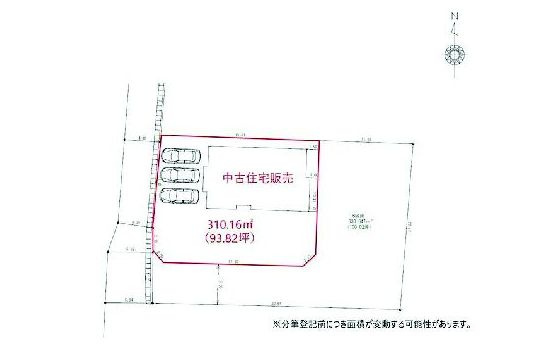高崎市大八木町　平屋中古住宅の区画図
