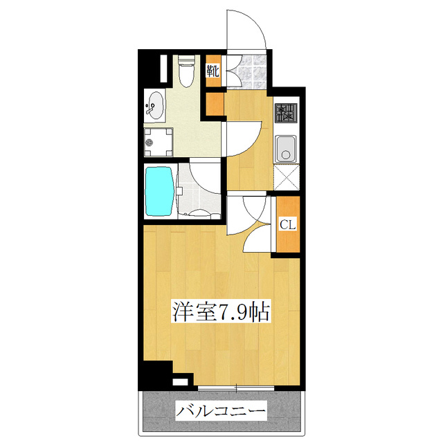 ステージグランデ尾久の間取り|７．９帖の広めの１K★