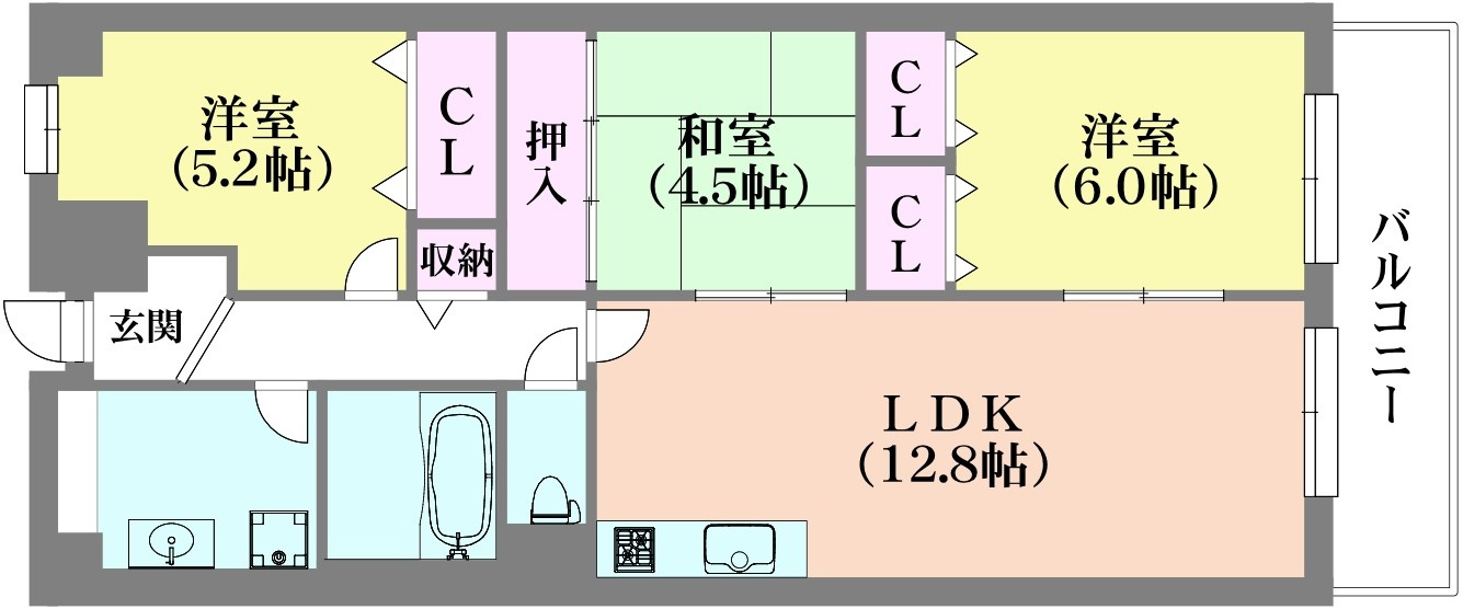 リアライズ東山の間取り
