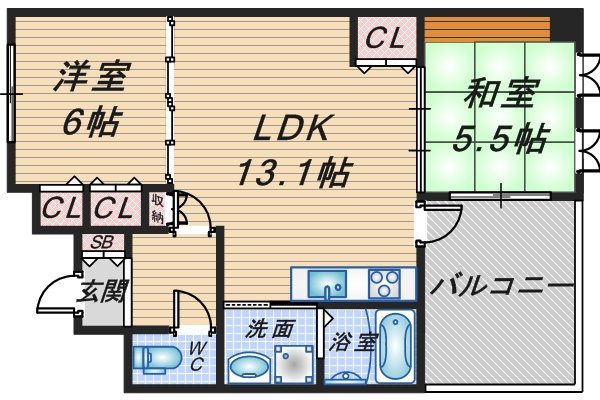 アビタシオンさくらの間取り