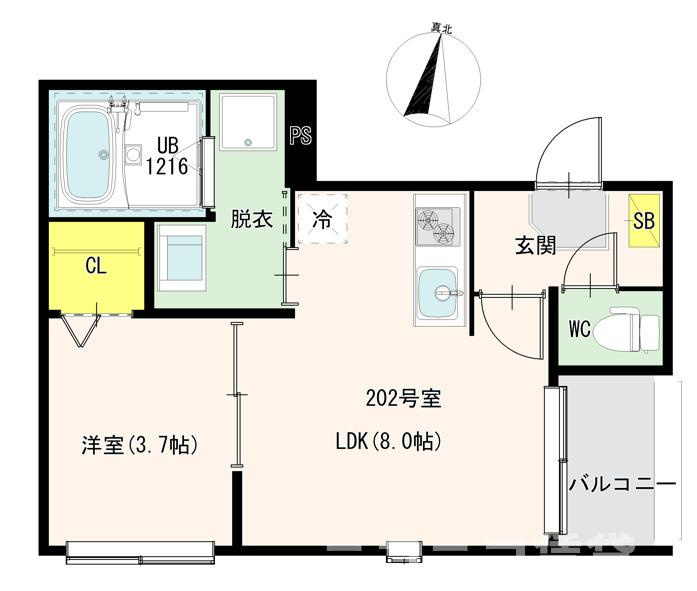 足立区栗原３丁目のアパートの間取り