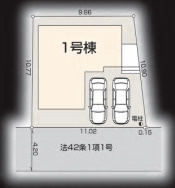 川越砂新田第3　新築戸建て　リーブルガーデンの区画図