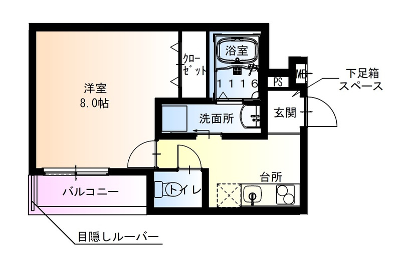 フジパレス西宮久寿川の間取り