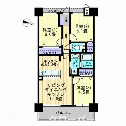 アルファライフ松島公園Ⅱの間取り|間取図
