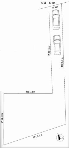 【仲介手数料０円】相模原市中央区田名　中古一戸建ての区画図|【仲介手数料０円】相模原市中央区田名　中古一戸建て