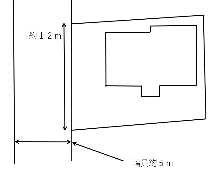 宇部市開４丁目　戸建ての土地図|【区画図】駐車2台可能です。
