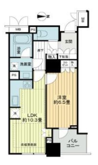 淀屋橋アップルタワーレジデンスの間取り