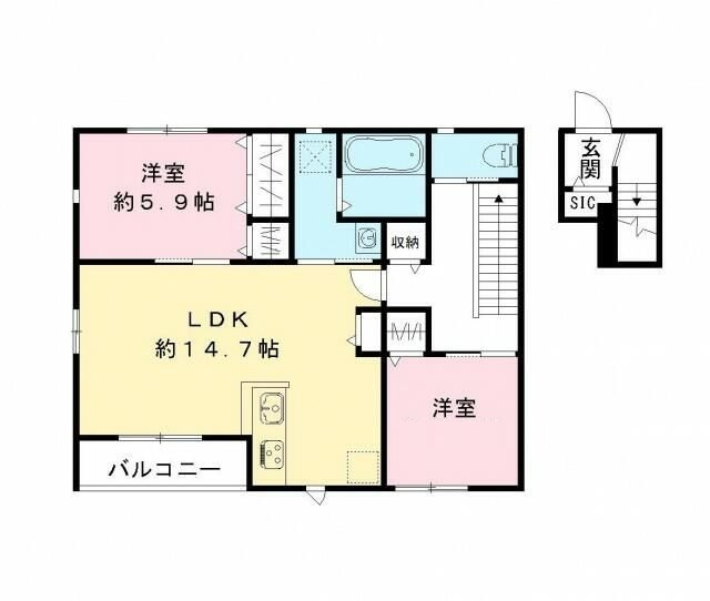 ポプリ中山の間取り|間取りです。