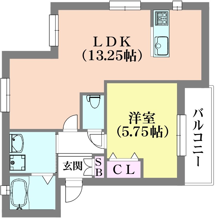 エムグレ―ス神戸長田の間取り