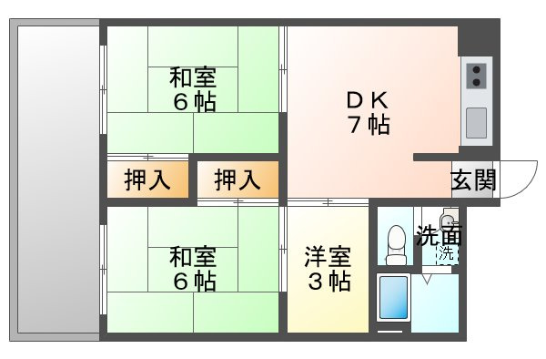 第３岩井ハイツの間取り