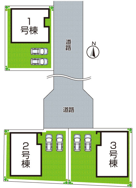 ●26(土)27(日)現地案内可能！ 天理市丹波市町　第4期　新築一戸建ての区画図|全3区画