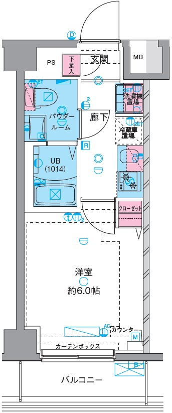 GENOVIAお花茶屋Ⅱskygardenの間取り