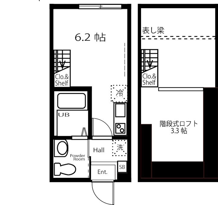 ハーミットクラブハウス日吉デイズ の間取り|間取りです。