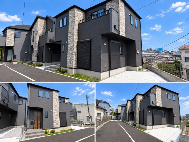 小中学校に通いやすい新築4LDK♪の前面道路含む現地写真