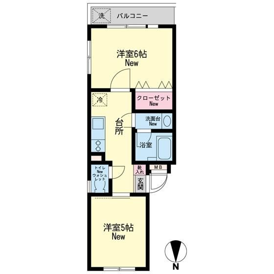 新町コーポの間取り