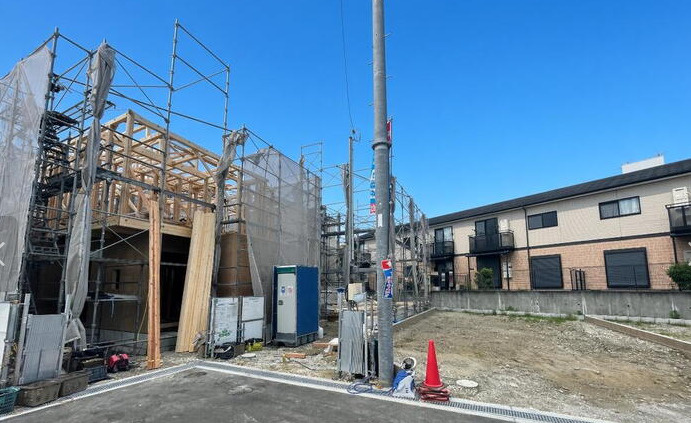 豊中市上野東2丁目　新築戸建の前面道路含む現地写真|前面道路含む現地写真です