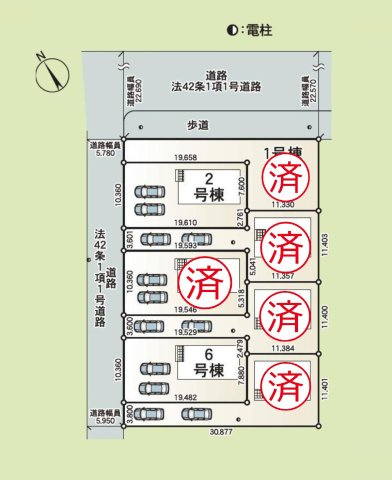 土浦市生田町第4　新築戸建　2号棟の区画図