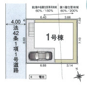 所沢市東狭山ヶ丘第17　新築戸建　クレイドルガーデンの区画図