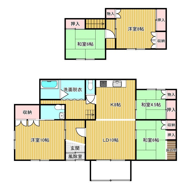 北見市北進町６丁目５番１１号中古住宅の間取り