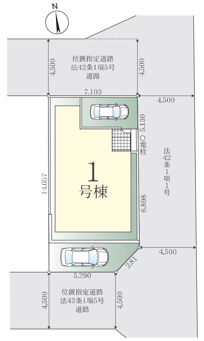 柏市南逆井２丁目新築戸建（南逆井１期）の区画図|区画配置図