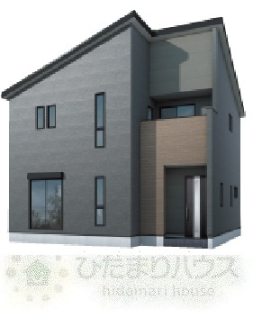 野田市吉春1期　新築戸建　1号棟の外観パース|2026年11月完成予定です(^^)/お気軽にお問い合わせください☆