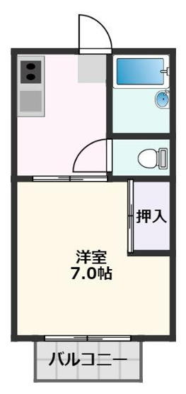 【間取り】 | ハイツ豊津荘Ⅱ