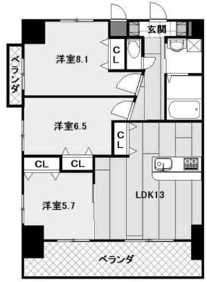 MDIシエルコンティーレ曽根北町の間取り