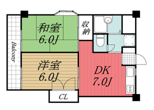 【間取り】 | 朝日マンション観音町