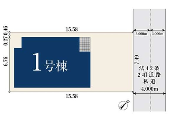船橋市高根台６丁目６４５②の区画図
