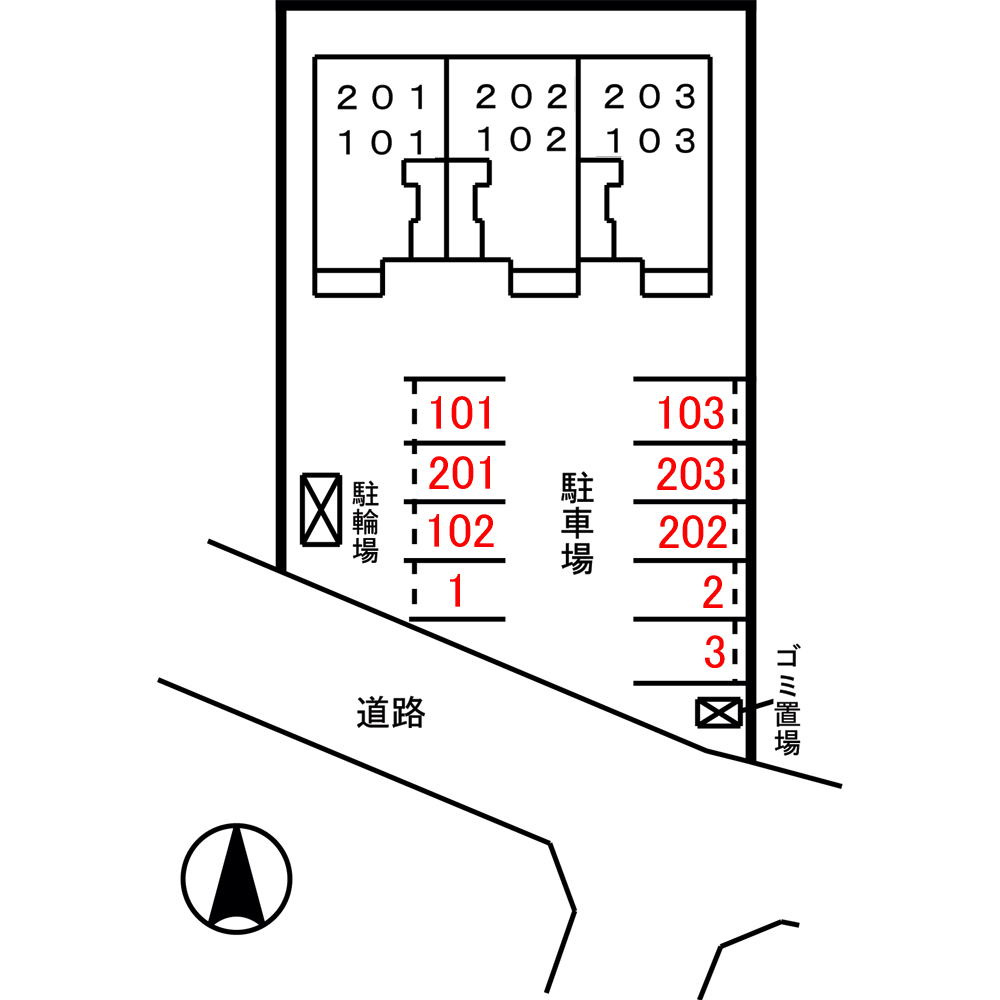 サンライトヒルズの駐車場|駐車場