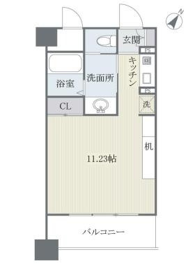 福岡市博多区祇園町の賃貸マンションの間取り|間取り図