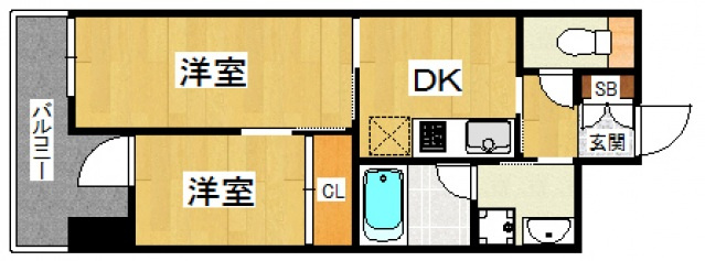 ノヴェル香椎駅東の間取り