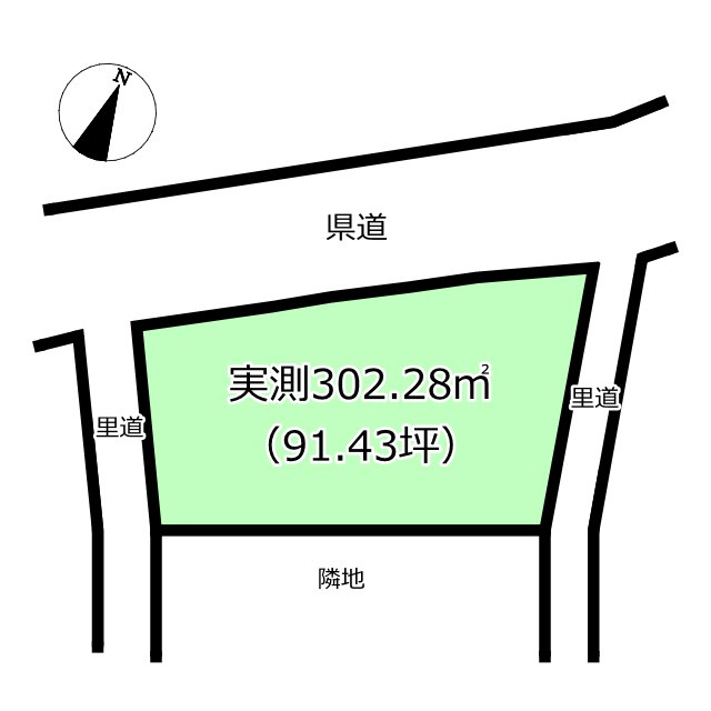 熊本市南区孫代町の売地の土地図