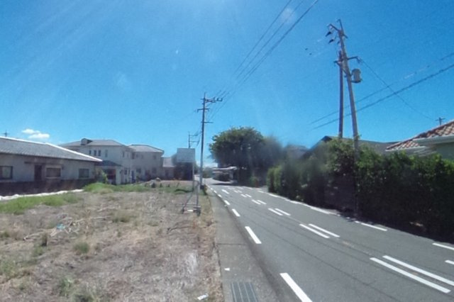 熊本市南区孫代町の売地の前面道路含む現地写真