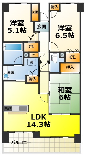 パークシティ泉ヶ丘の間取り