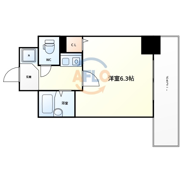 ディナスティ清水谷Ⅱの間取り|ディナスティ清水谷Ⅱ　開放的な間取り
