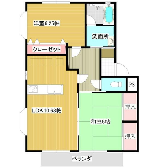 ベルメナージュMの間取り