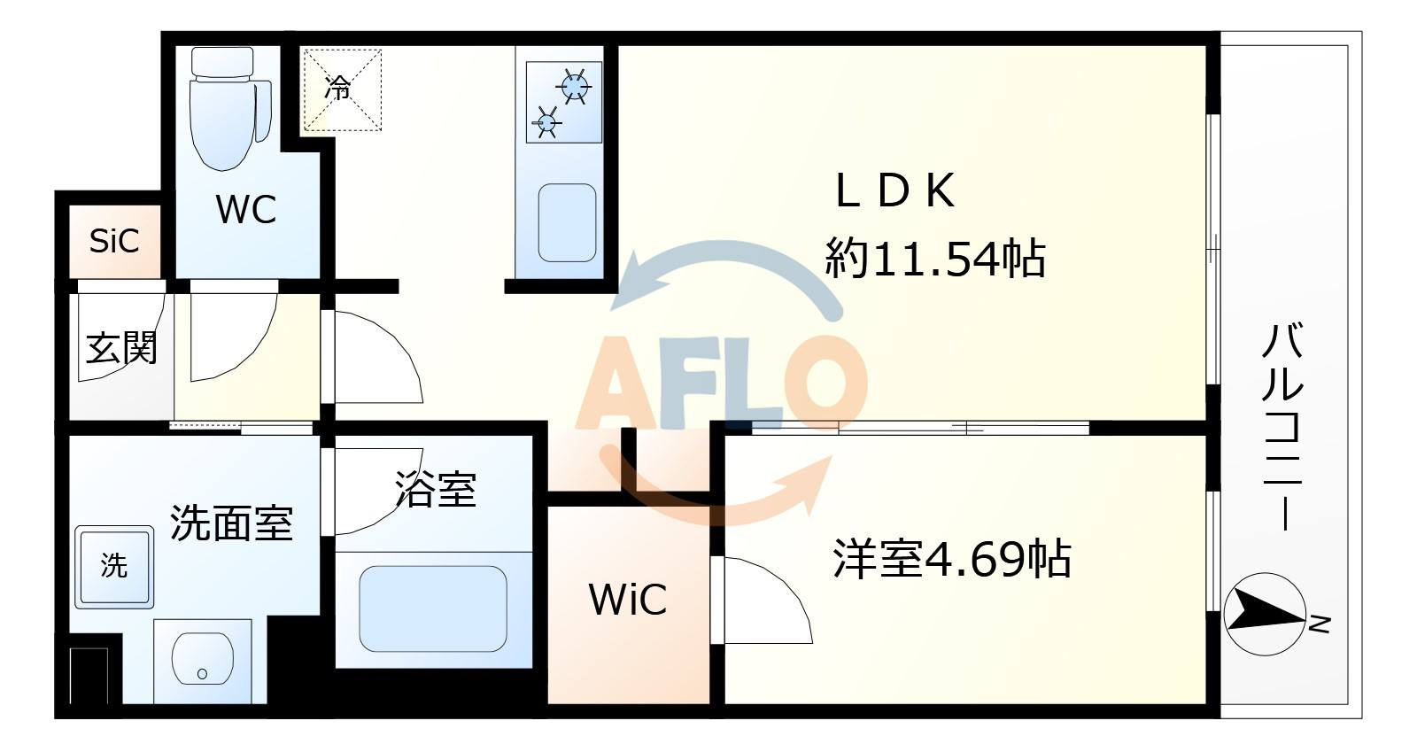 カーサレグラス福島野田の間取り|CASA REGULUS FUKUSHIMA NODA　間取り