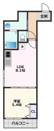 【間取り】 | フジパレス上新庄V番館