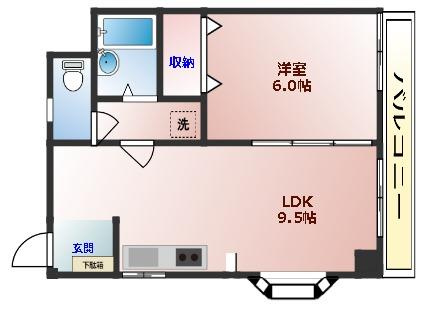 杉並区下高井戸１丁目の賃貸マンションの間取り