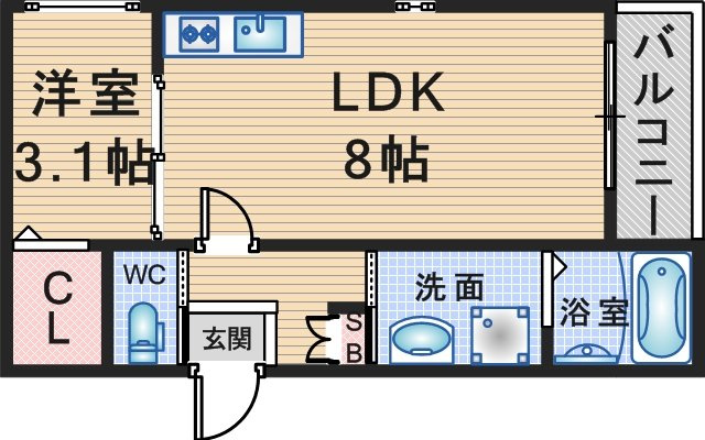 ハーモニーテラス蛍池の間取り
