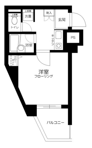 スカイコート文京白山の間取り|1Ｋ