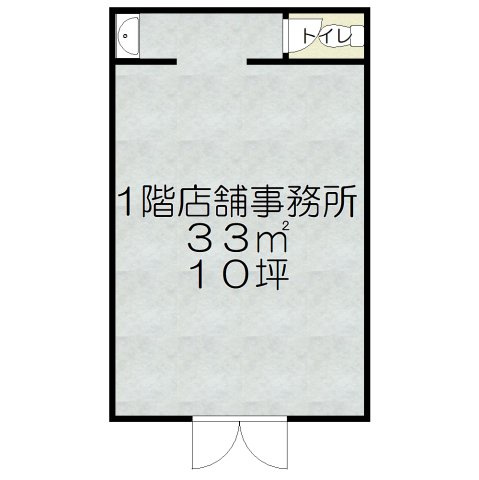 吹田市高城町の店舗事務所の間取り