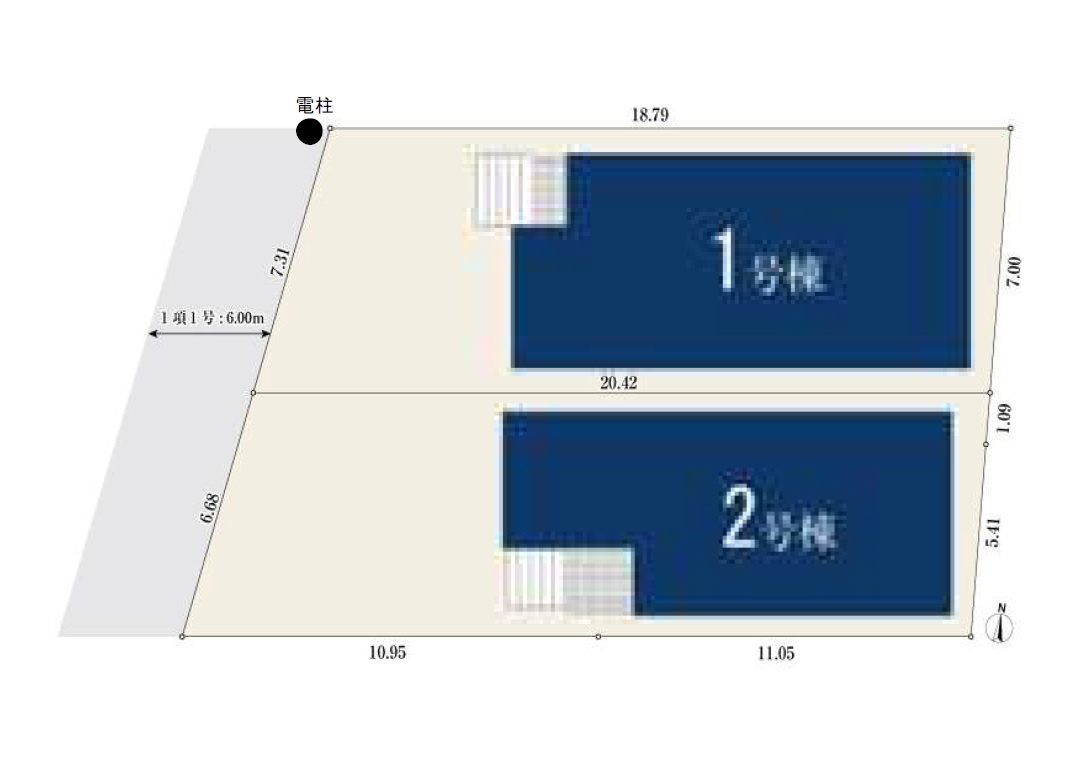船橋市西習志野１丁目１２０①の区画図