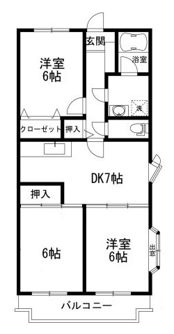 ドミール・オークの間取り|間取りです。