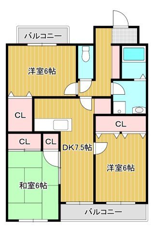 橘アパートの間取り