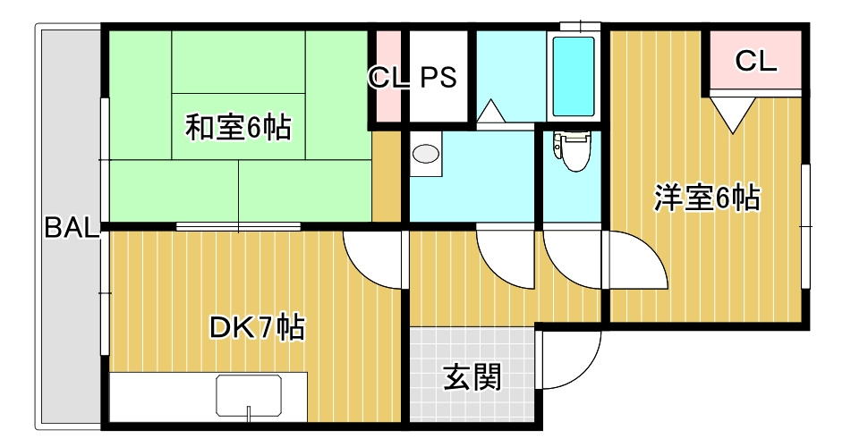 コーポひまわりの間取り